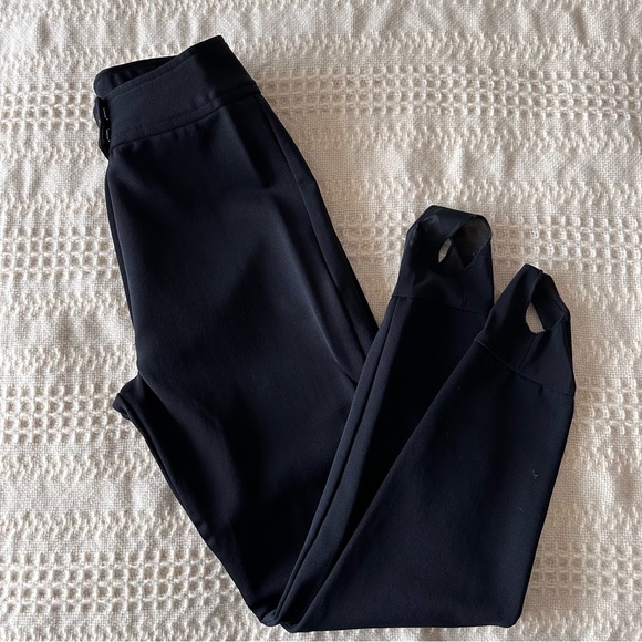 Schoeller Pants - Schoeller of Switzerland Skifans Ski Snow Black Stirrup Skinny Fleece Pants Sz 6